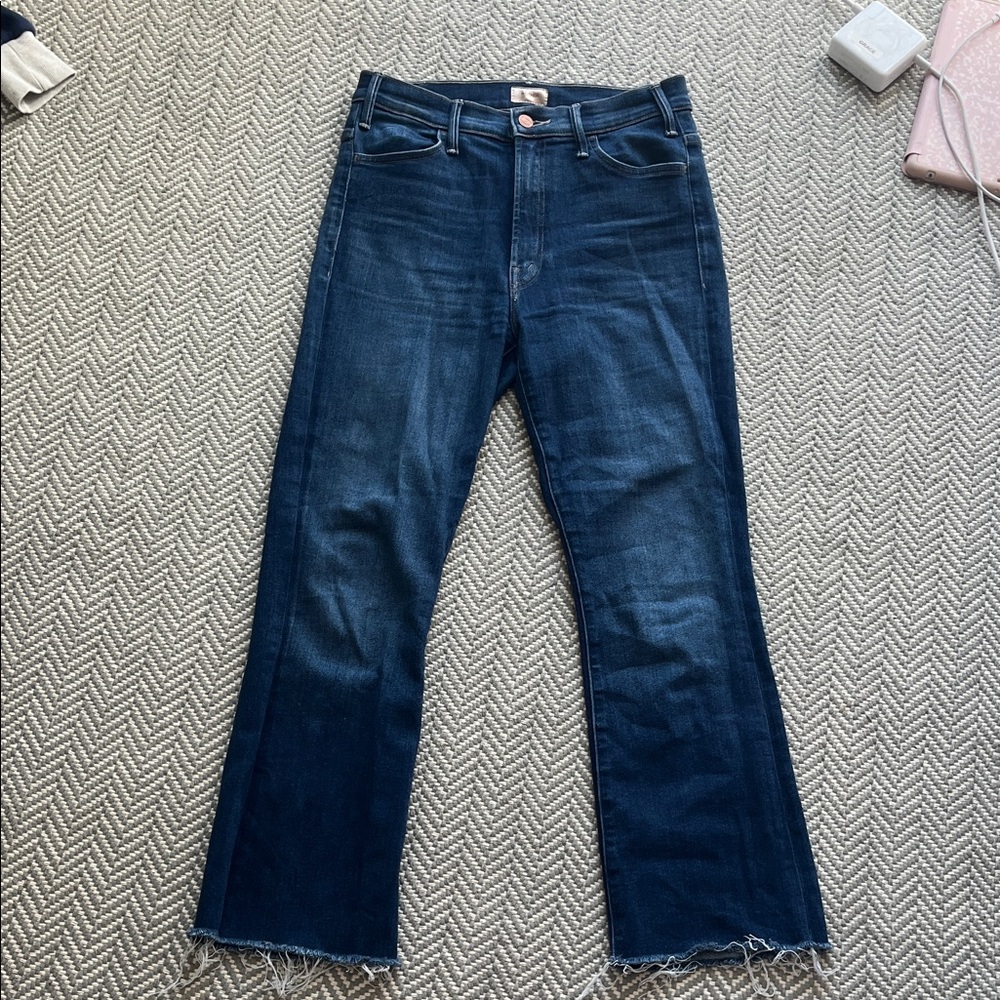 MOTHER Women's Dark Blue Flare Jeans